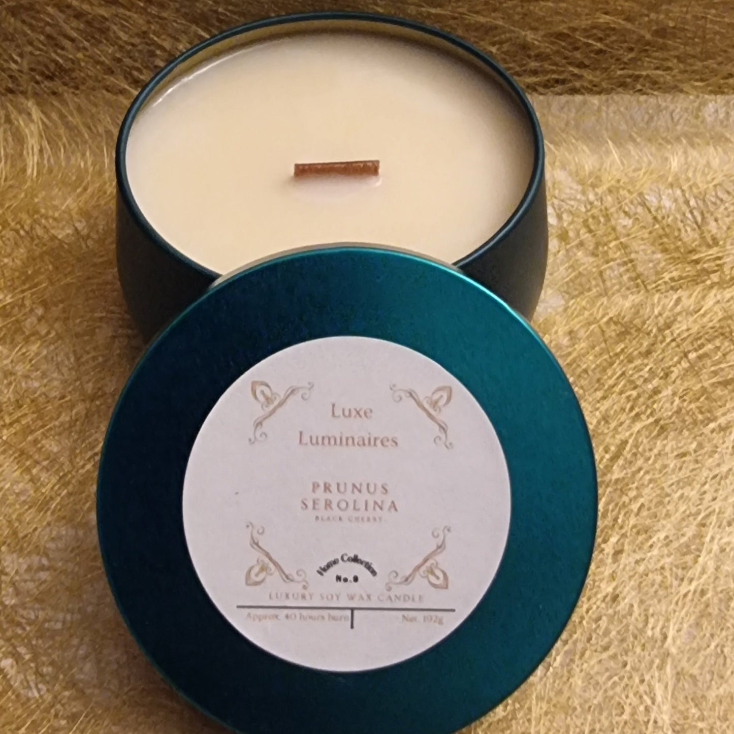 Hand poured Luxury Prunus Serolina - Black Cherry candle 192g