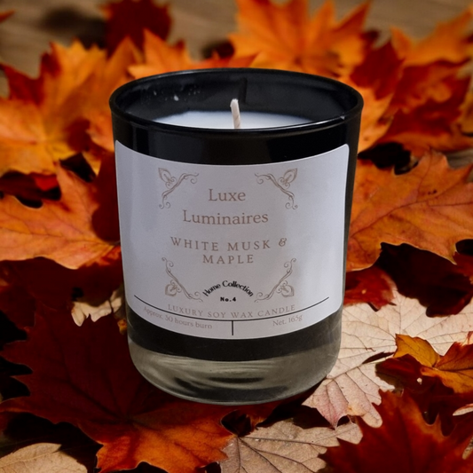 Hand poured Luxury Candle White Musk & Maple 165g